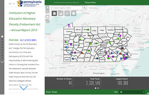 Screenshot of Endowment Act Report