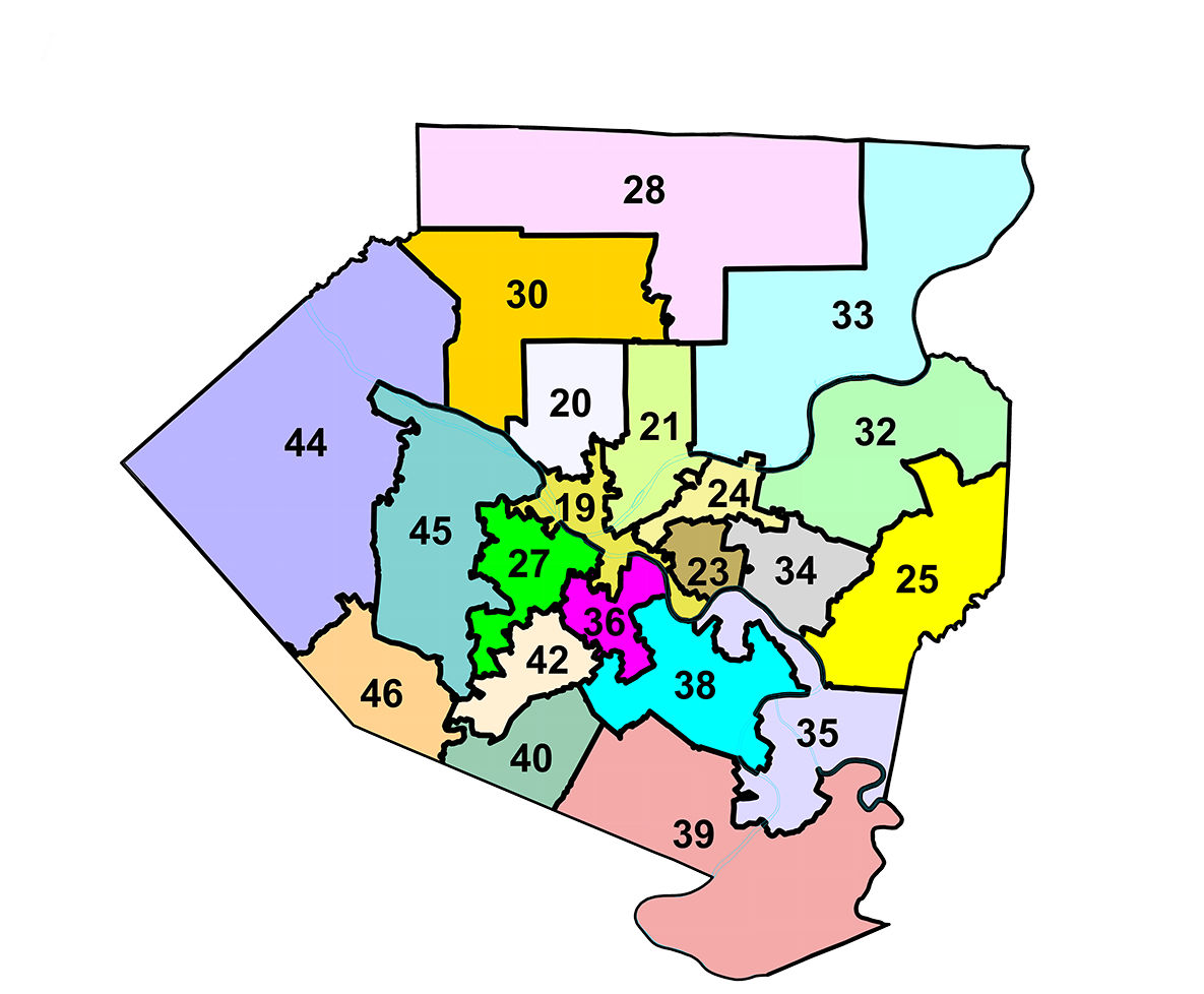 Map of 2022 House of Representatives - Allegheny County Redistricting 