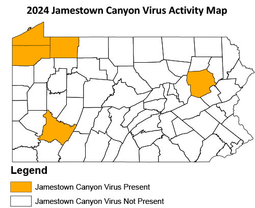 2024 Jamestown Canyon Virus Activity Map