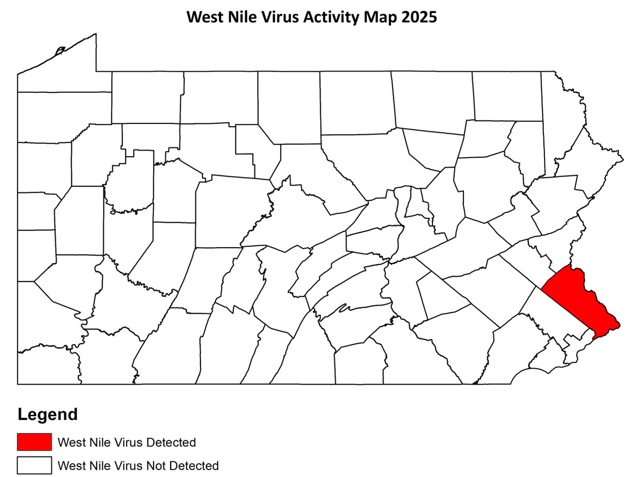 2025 West Nile Virus Activity Map