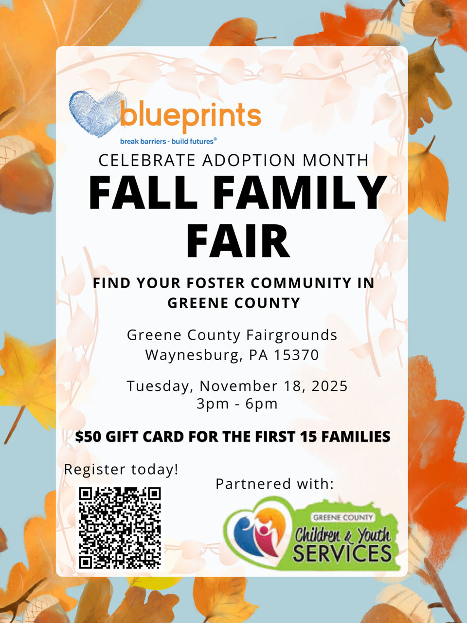 November 18, 2025 Fall Family Fair