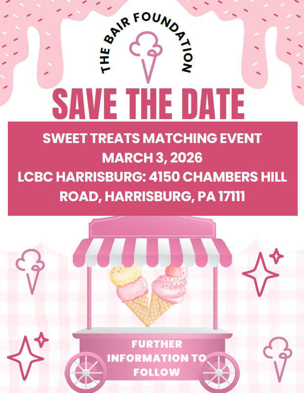 Sweet Treats Matching Event 3/3/26 Save the Date
