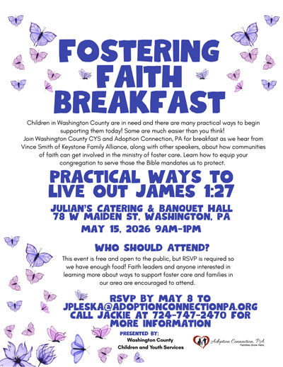 Fostering Faith Breakfast Flyer