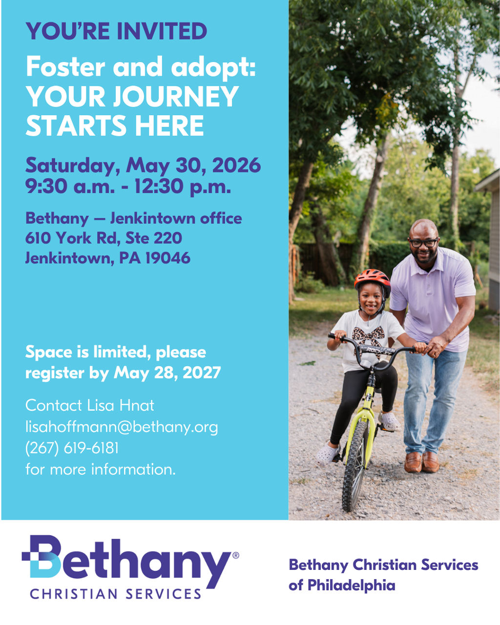 Bethany Christian Services Foster Adopt Event Invite