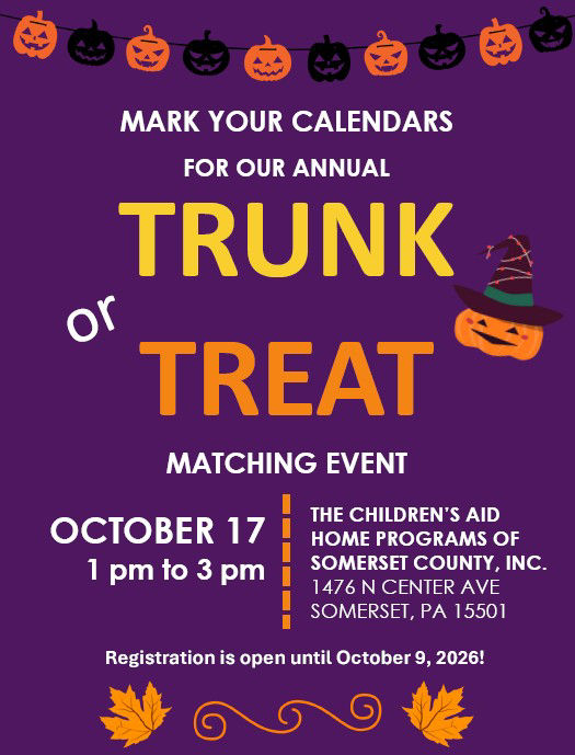 October 17 Trunk or Treat Matching Event