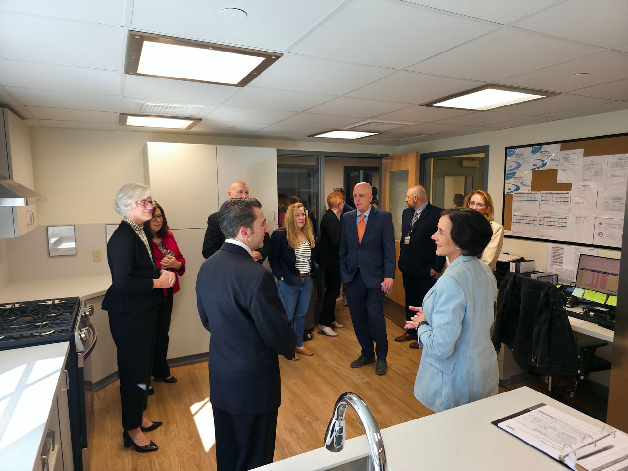 Group tour of the facility