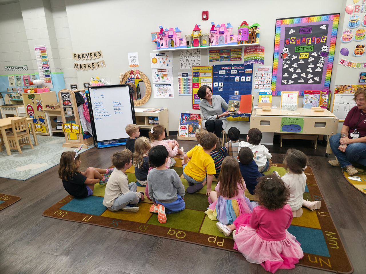 Secretary Arkoosh reads to children