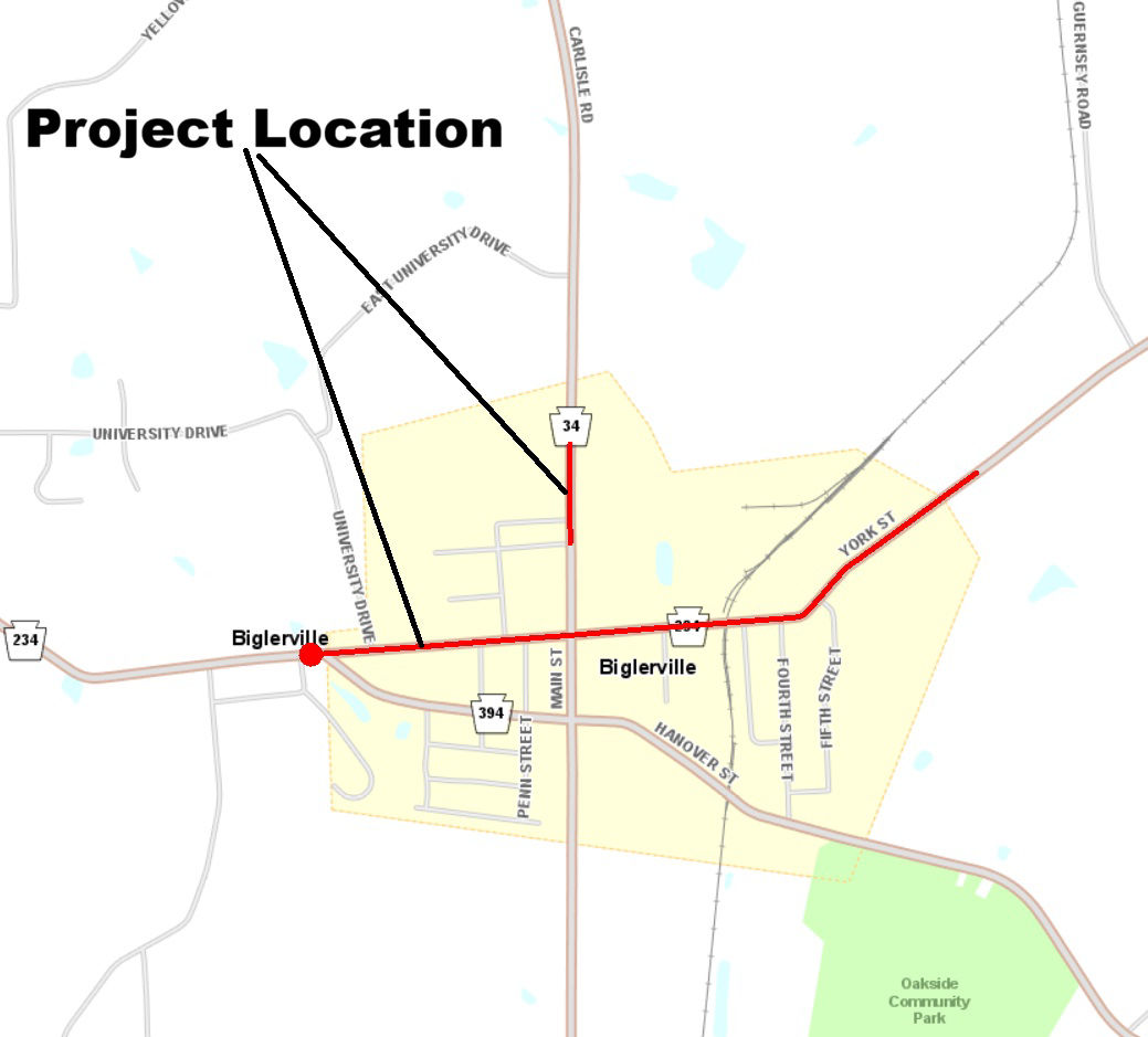 map indicating project location