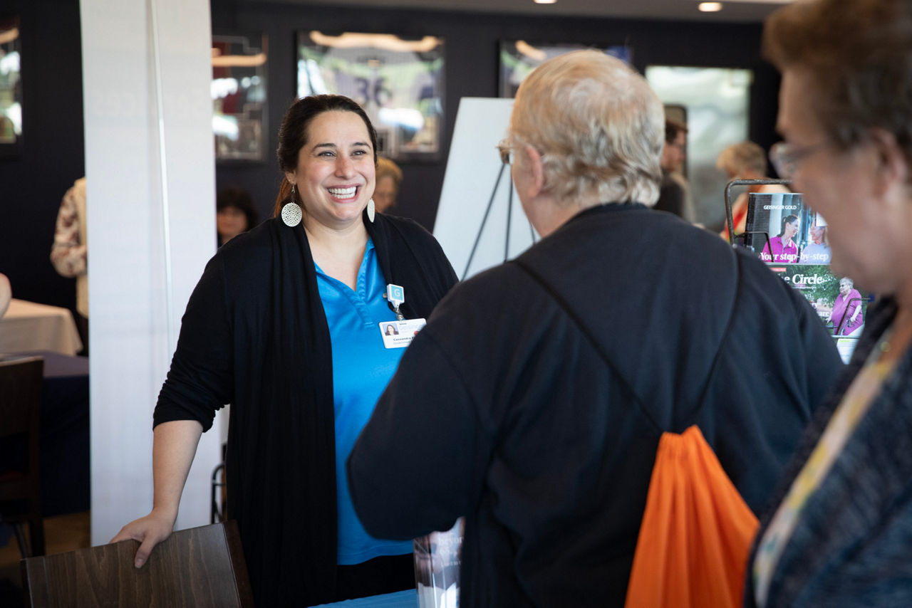 senior care provider at health fair
