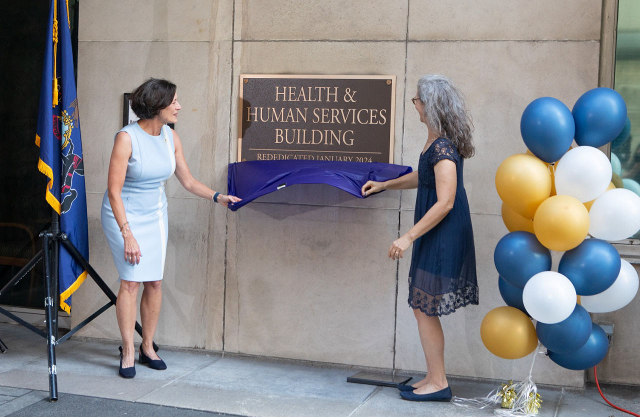 Secretary Arkoosh and Secretary Bogen Celebrate the Renamed Health and Human Services Building