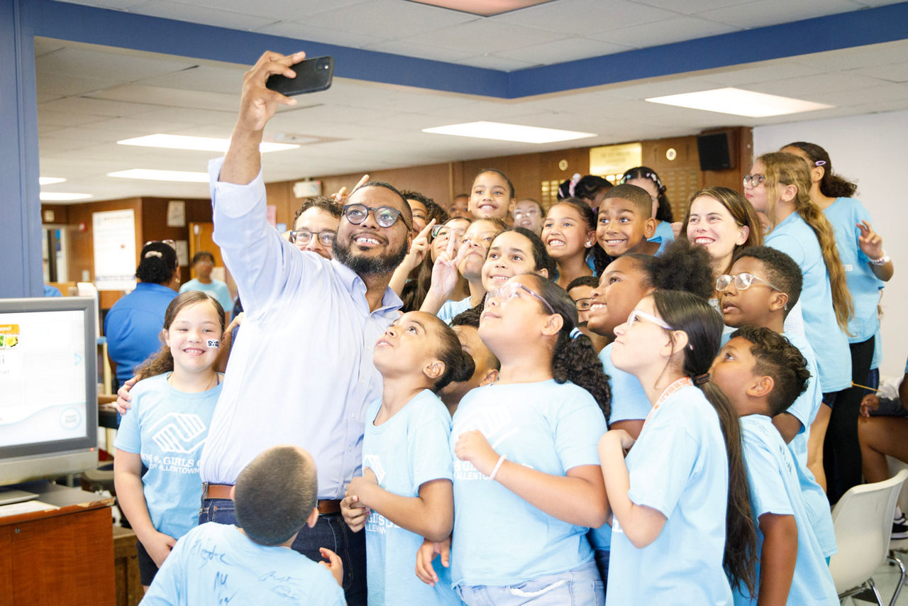 t. Gov. Austin Davis visits the Boys & Girls Club of Allentown; additional photos/video available at PACast.co