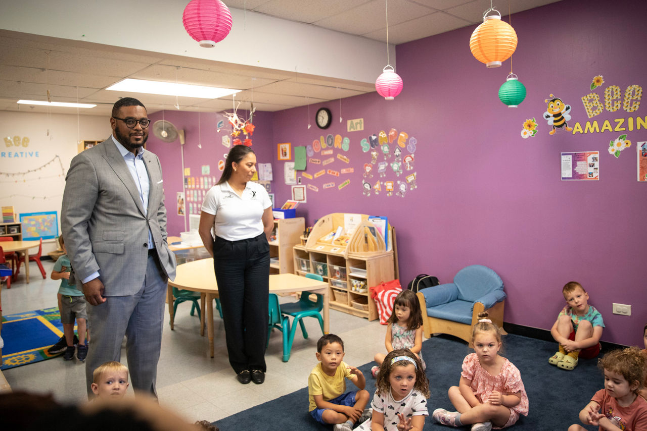 Lt. Gov. Austin Davis joined state and local leaders, business leaders, parents, and childcare providers for a roundtable conversation to discuss how to expand access and highlight how the Shapiro-Davis Administration is working to address the cost of childcare. Pictured here is a moment from the event.