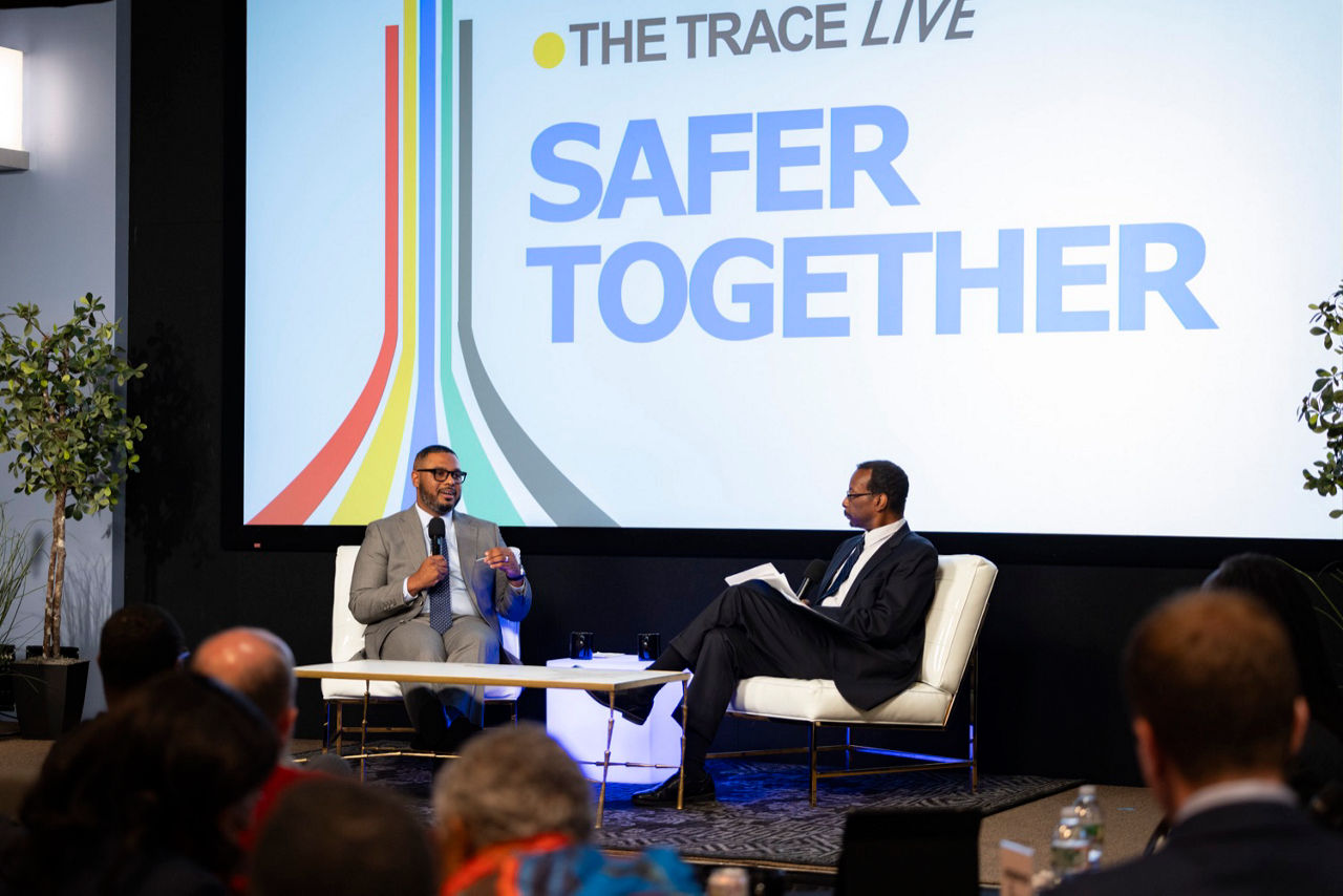 Lieutenant Governor Austin Davis attends the Safer Together Forum, hosted by The Trace, a non-profit newsroom dedicated to investigating gun violence. Trace reporter Mensah Dean speaks with the Lieutenant Governor about making Pennsylvania communities safer, in Philadelphia, PA on November 18, 2025.