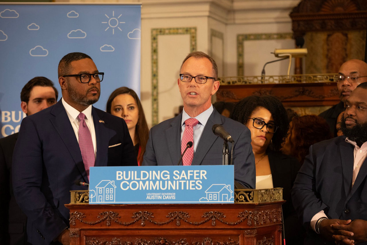 Kevin Ring, vice president of advocacy, criminal justice, Arnold Ventures joins Lt. Gov. Austin Davis to highlight the 2026-27 budget’s new funding to help local law enforcement solve crimes and make our communities safer.

Governor Shapiro’s signed 2026-27 budget includes $2.5 million in funding for the Violent Incident Clearance and Technological Investigative Methods (VICTIM) Program, a new grant program to be administered by the Pennsylvania Commission on Crime and Delinquency (PCCD), which Davis leads.
