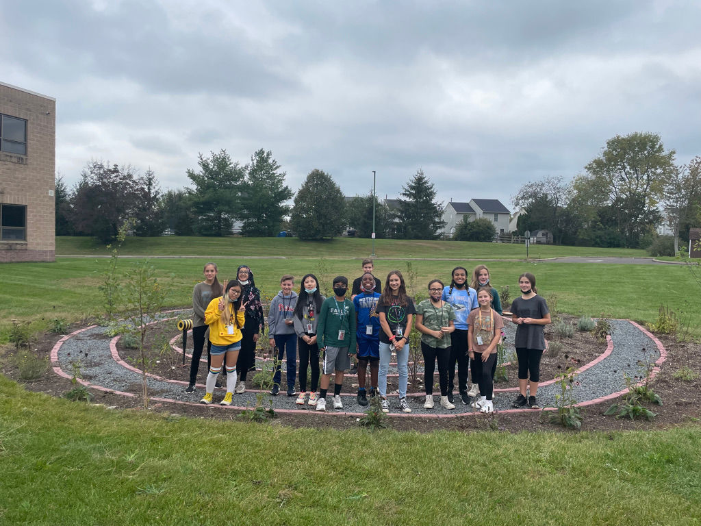 Students and Planted Trees