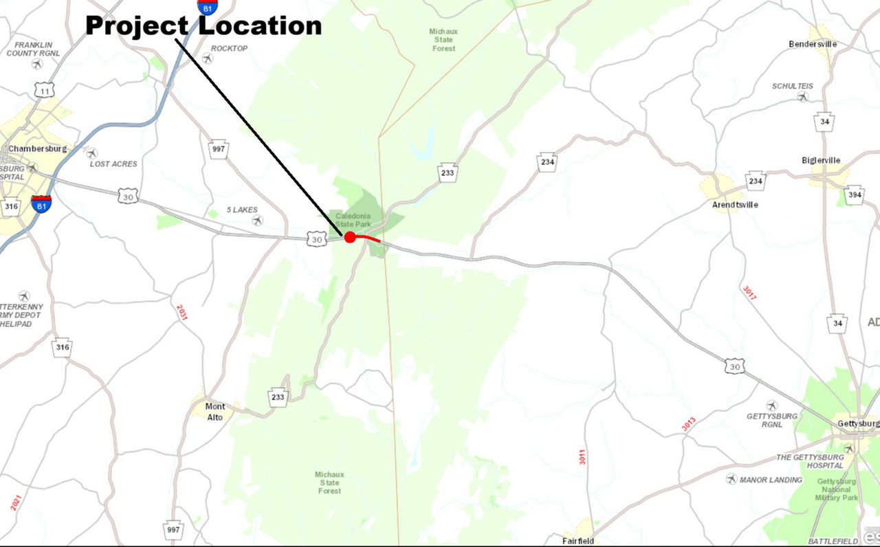 map indicating project location