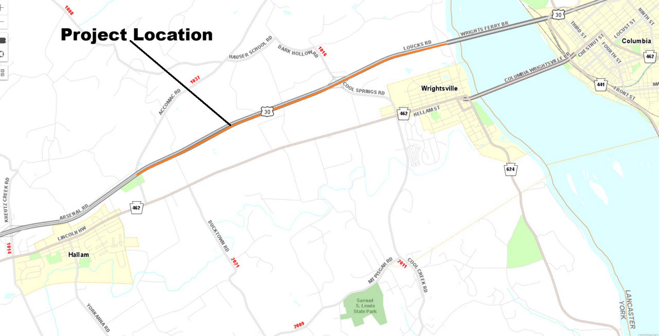 map indicating project location