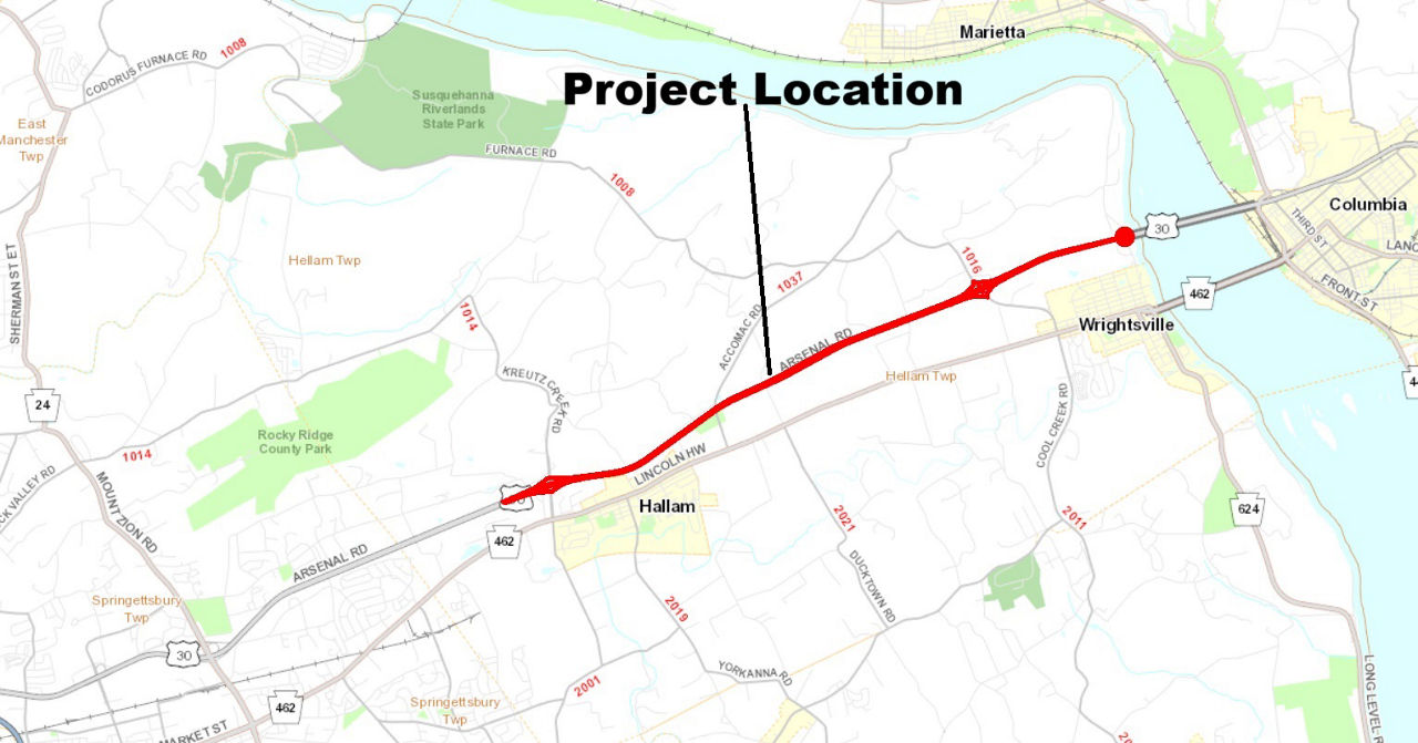 map indicating project location