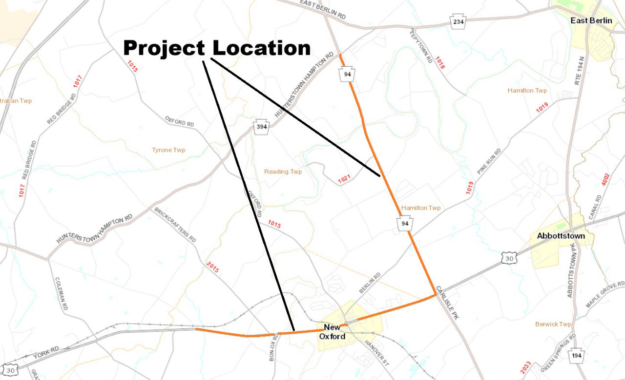 map indicating project location