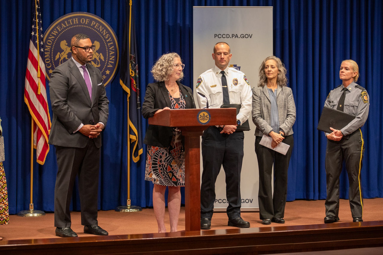 Joyce Lukima, Coalition Director/COO, Pennsylvania Coalition to Advance Respect (PCAR), joined state and local officials to highlight Pennsylvania’s progress in implementing the Commonwealth’s first statewide sexual assault evidence tracking system which is improving transparency, accountability, and support for survivors.