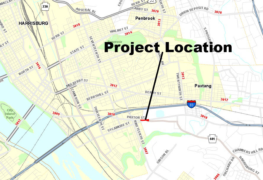 map indicating project location