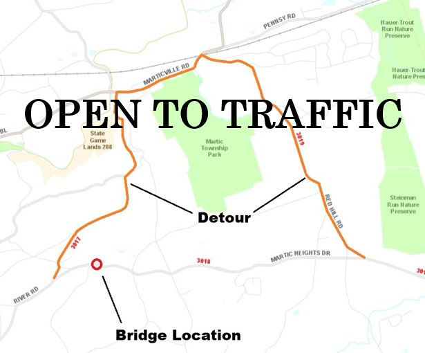 Route 3018 is open to traffic.