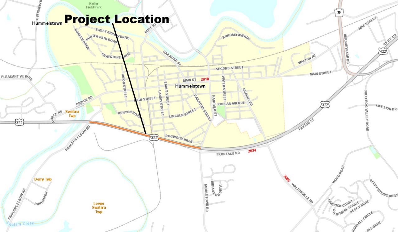 map indicating project location