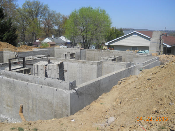 Foundation for a new house.