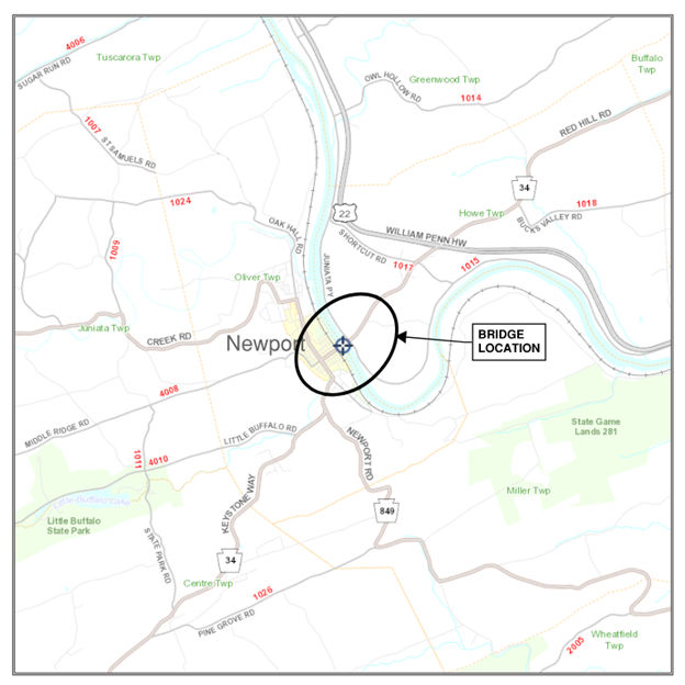 I-83 South Bridge inspection location