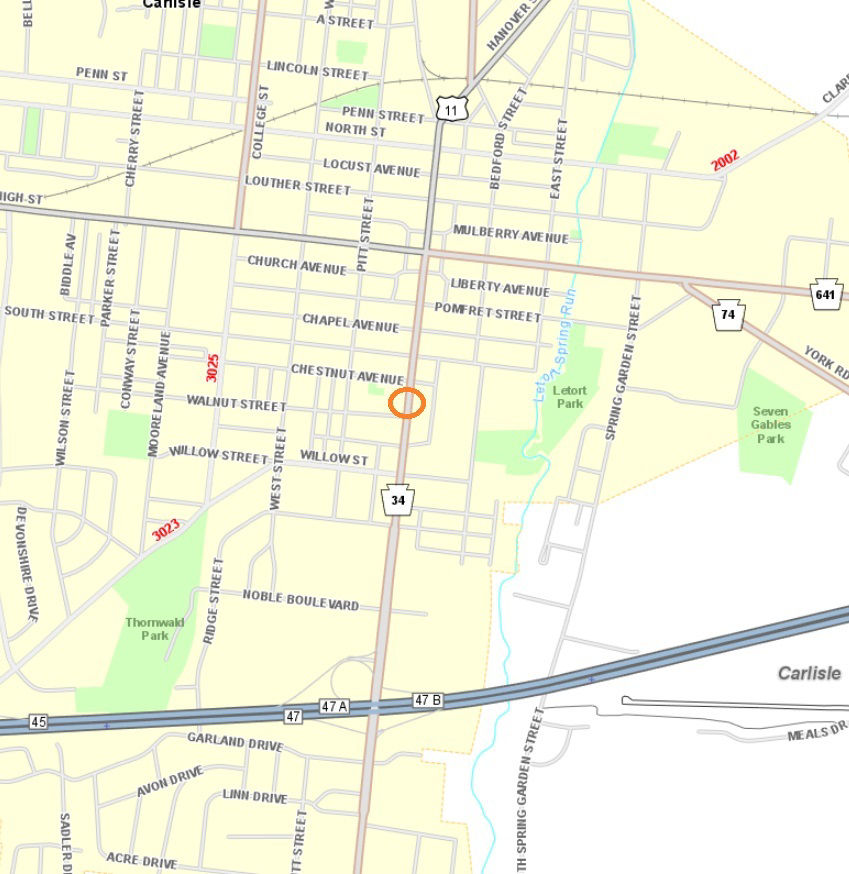 Hanover Street pavement patching in Carlisle.
