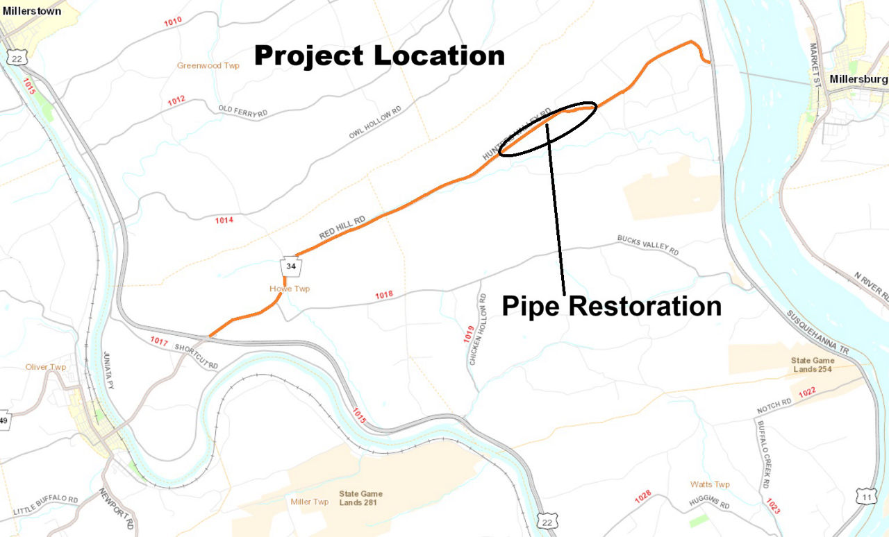 map indicating project location