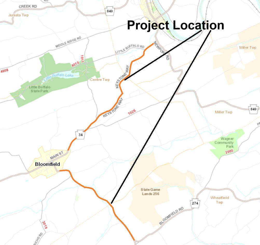 map indicating project location