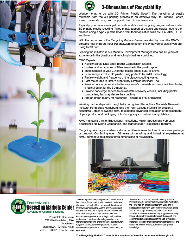 PDF on how to recycle 3D plastic.