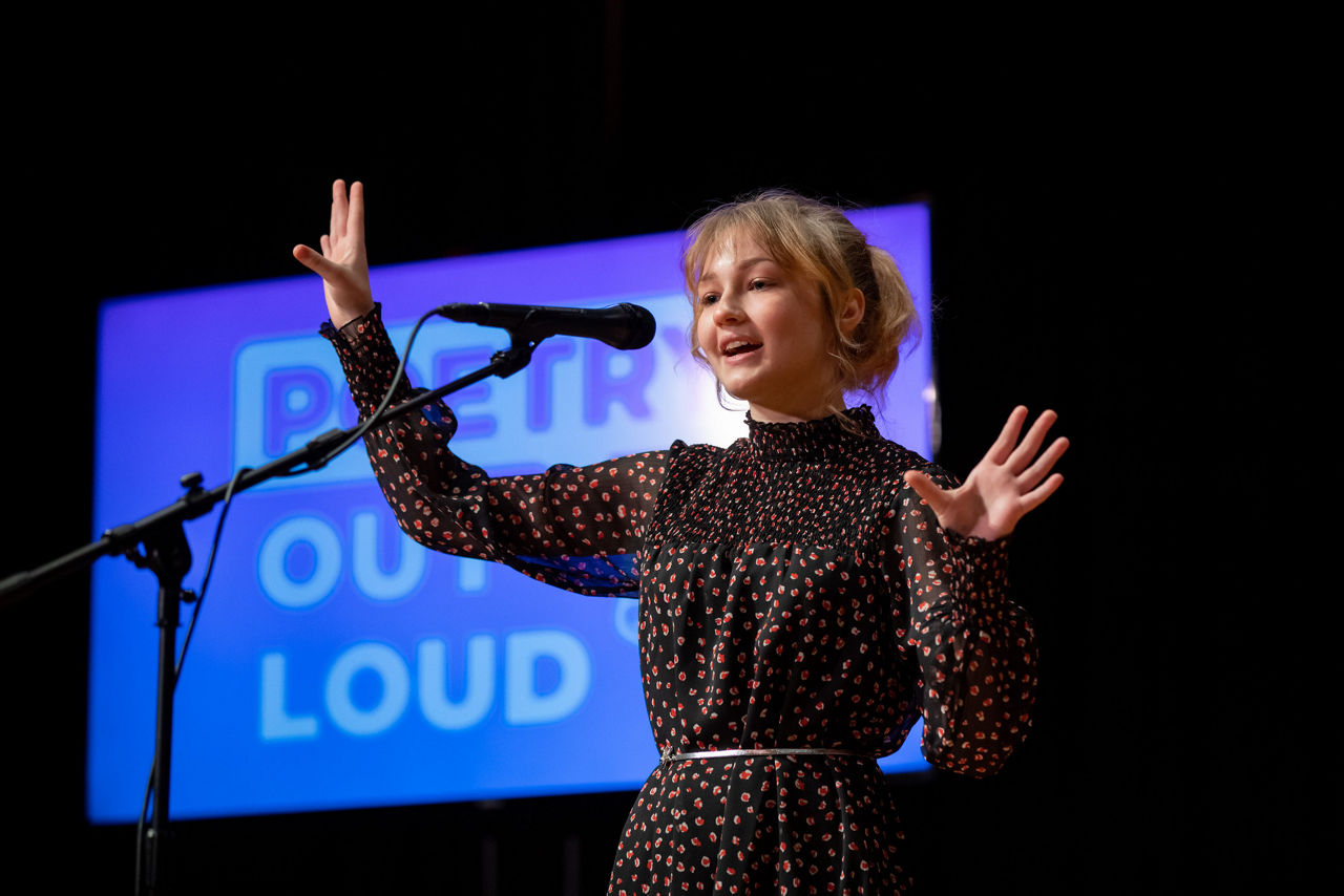 Poetry Out Loud participant
