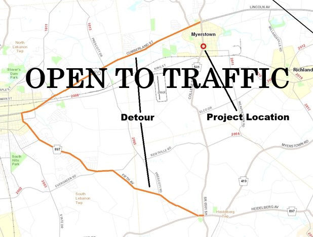 Route 501 bridge is open to traffic.