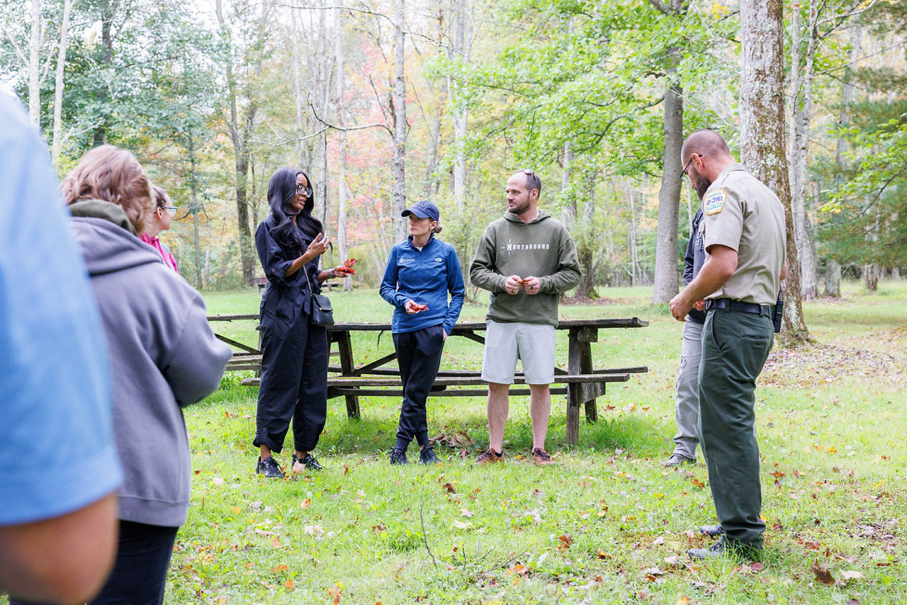 Pennsylvania Department of Drug and Alcohol Programs Secretary Dr. Latika Davis-Jones participates in the Recovery in Nature event.
