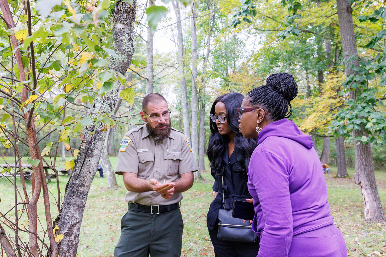 Pennsylvania Department of Drug and Alcohol Programs Secretary Dr. Latika Davis-Jones participates in the Recovery in Nature event.