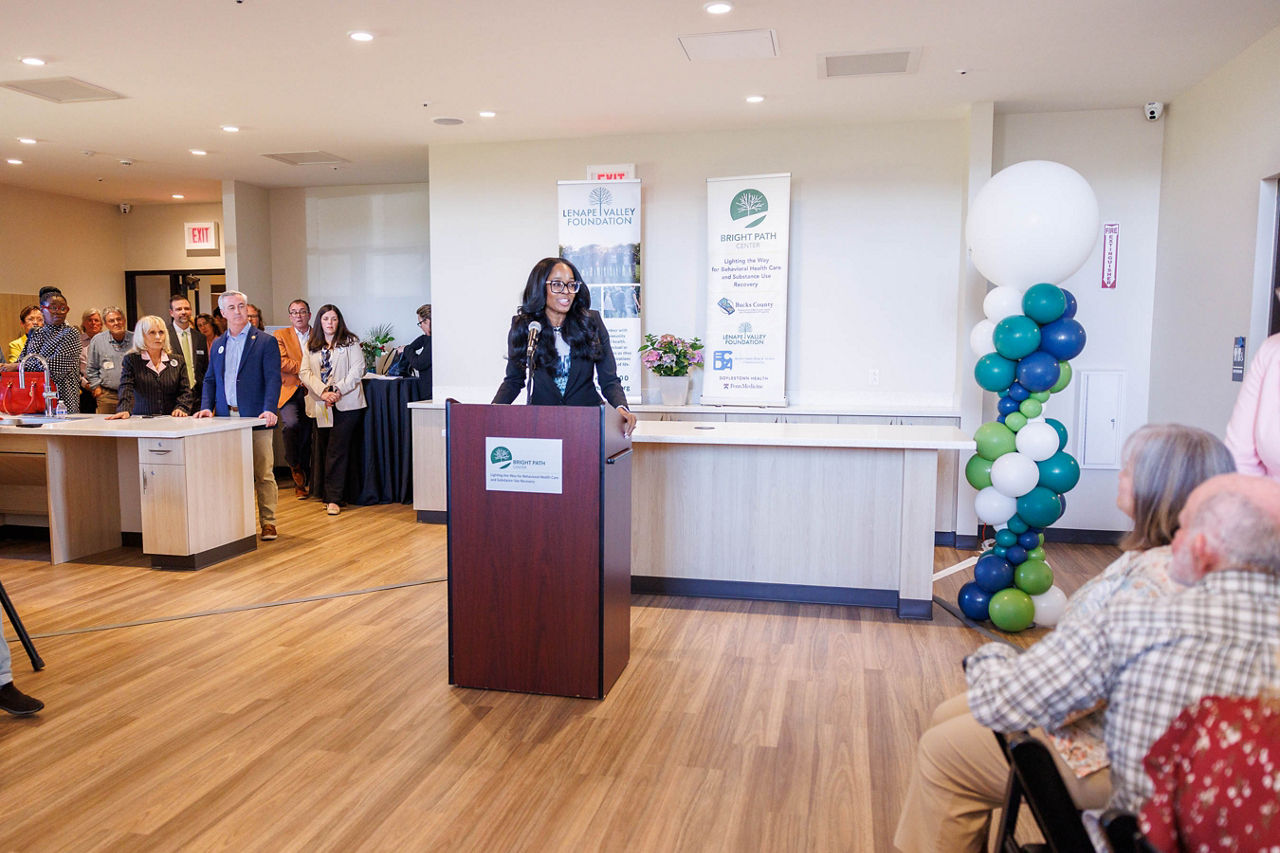 Pennsylvania Department of Drug and Alcohol Programs Secretary Dr. Latika Davis-Jones Speaks at Bright Path Center during Open House