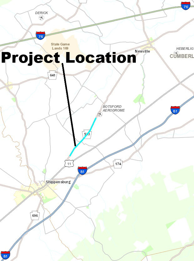 map indicating project location