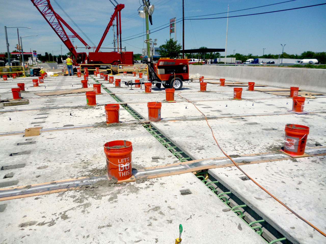 concrete bridge deck on I-78 in Lehigh County