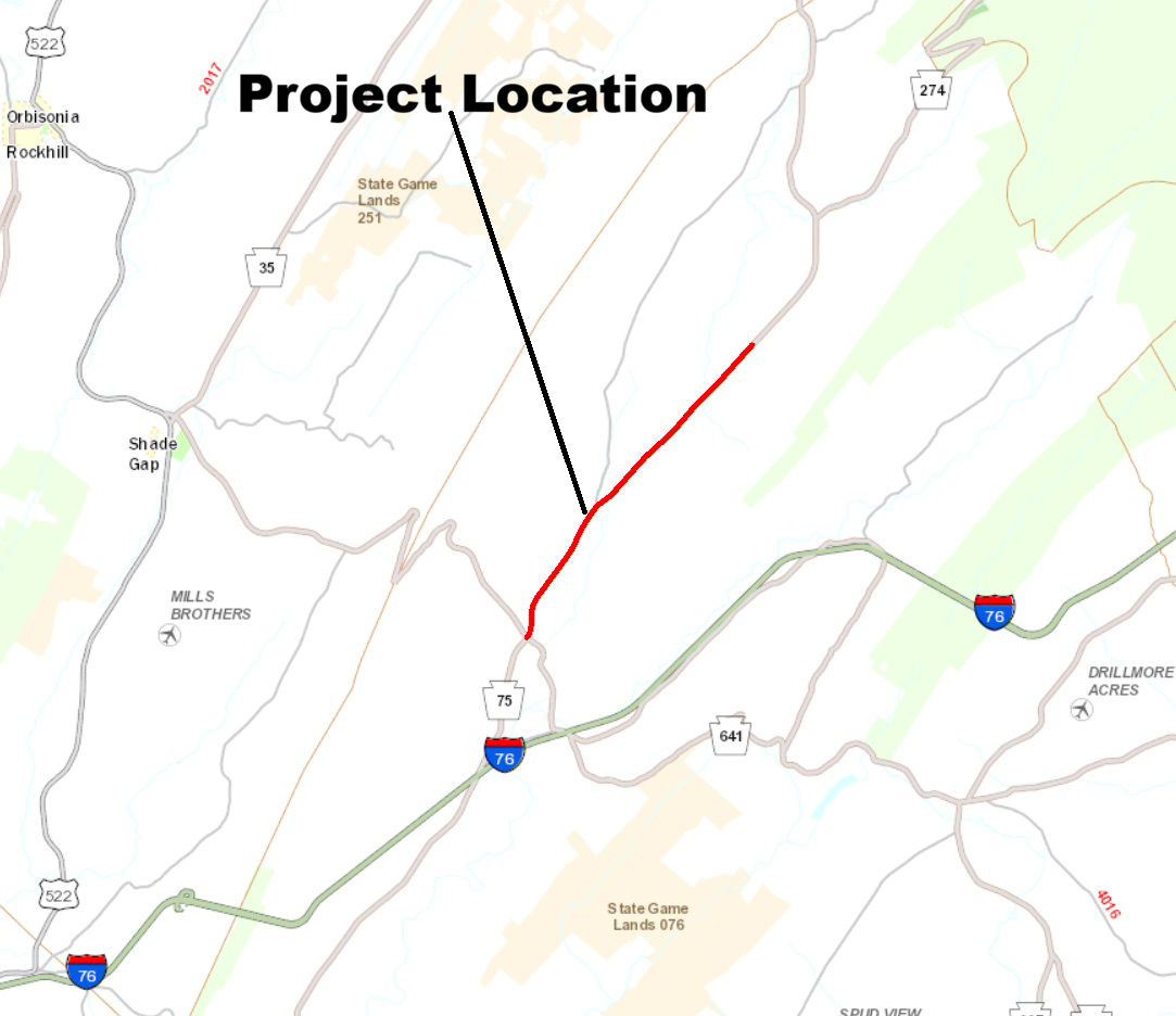 map indicating project location