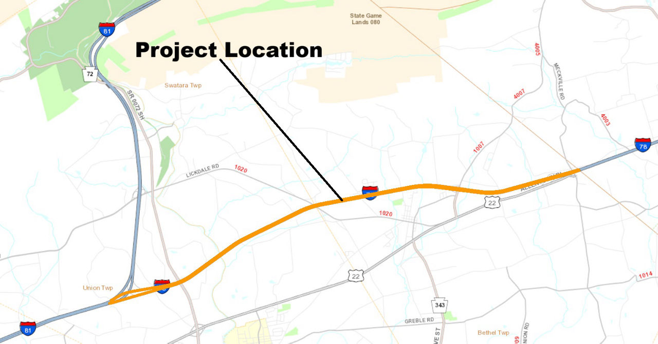 map indicating project location
