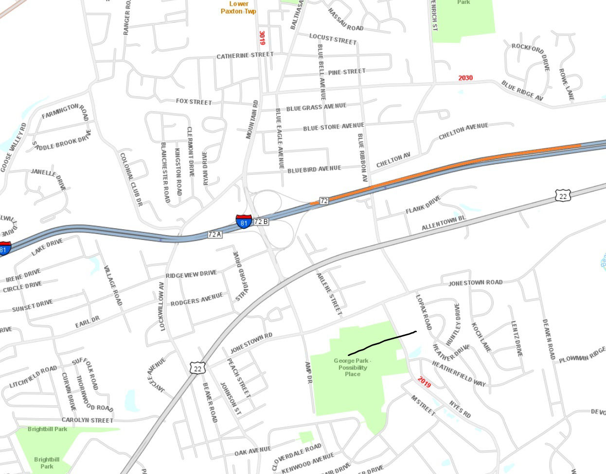 Southbound I-81 concrete patching in Dauphin County.