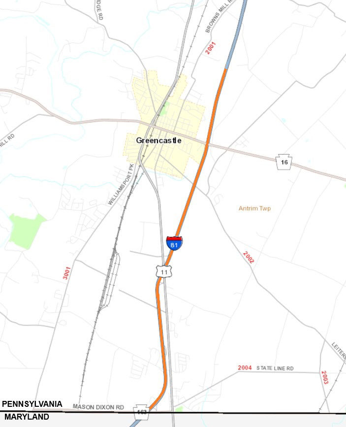 I-81 Project Location Map