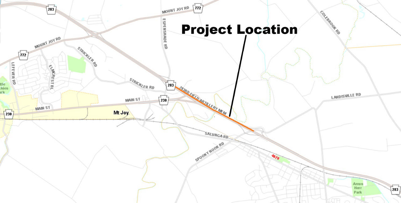 map indicating project location