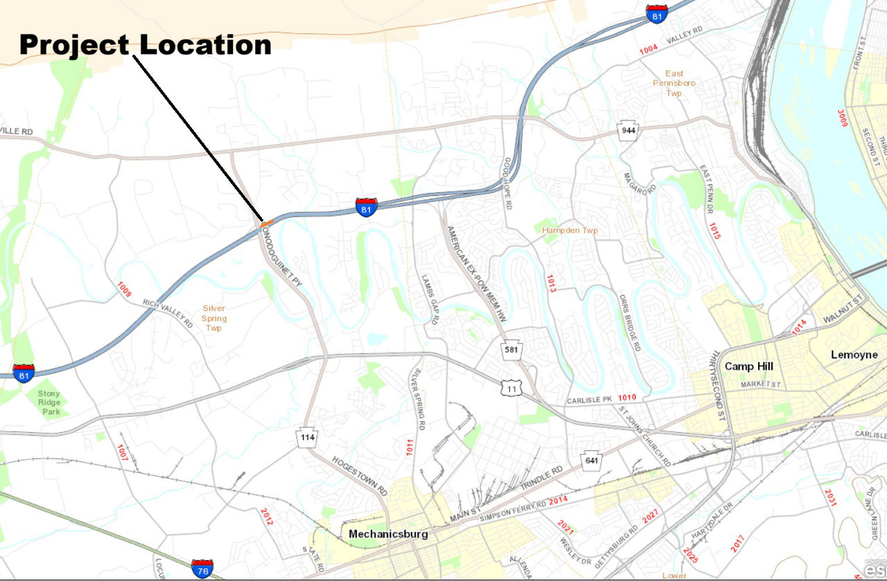 map indicating project location