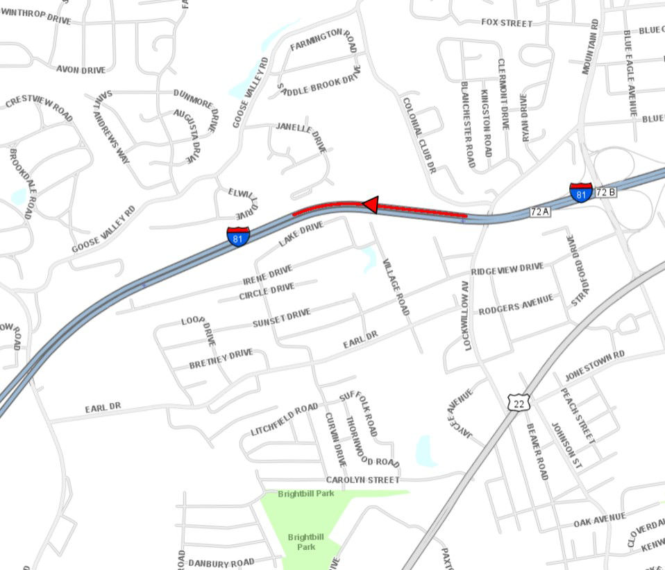 Message board maintenance at this location on southbound Interstate 81.