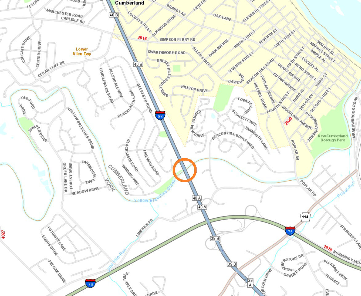 Bridge inspection on Interstate 83 in York County.