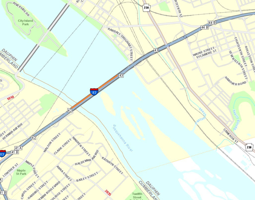 Steel repairs on I-83 South Bridge.
