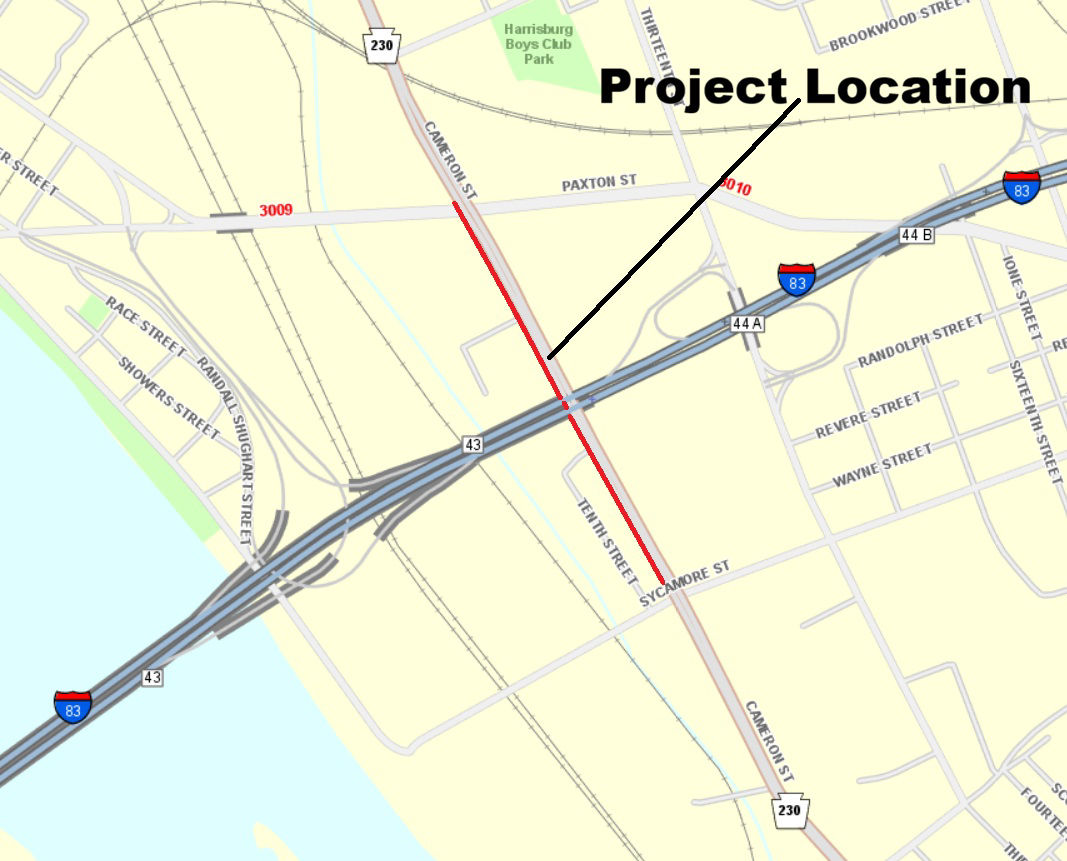 map indicating project location
